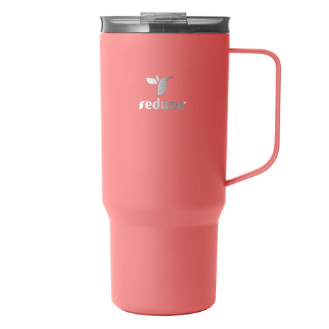 REDUCE Hot1 mug with flo-motion lid enables precise heat control on the go.