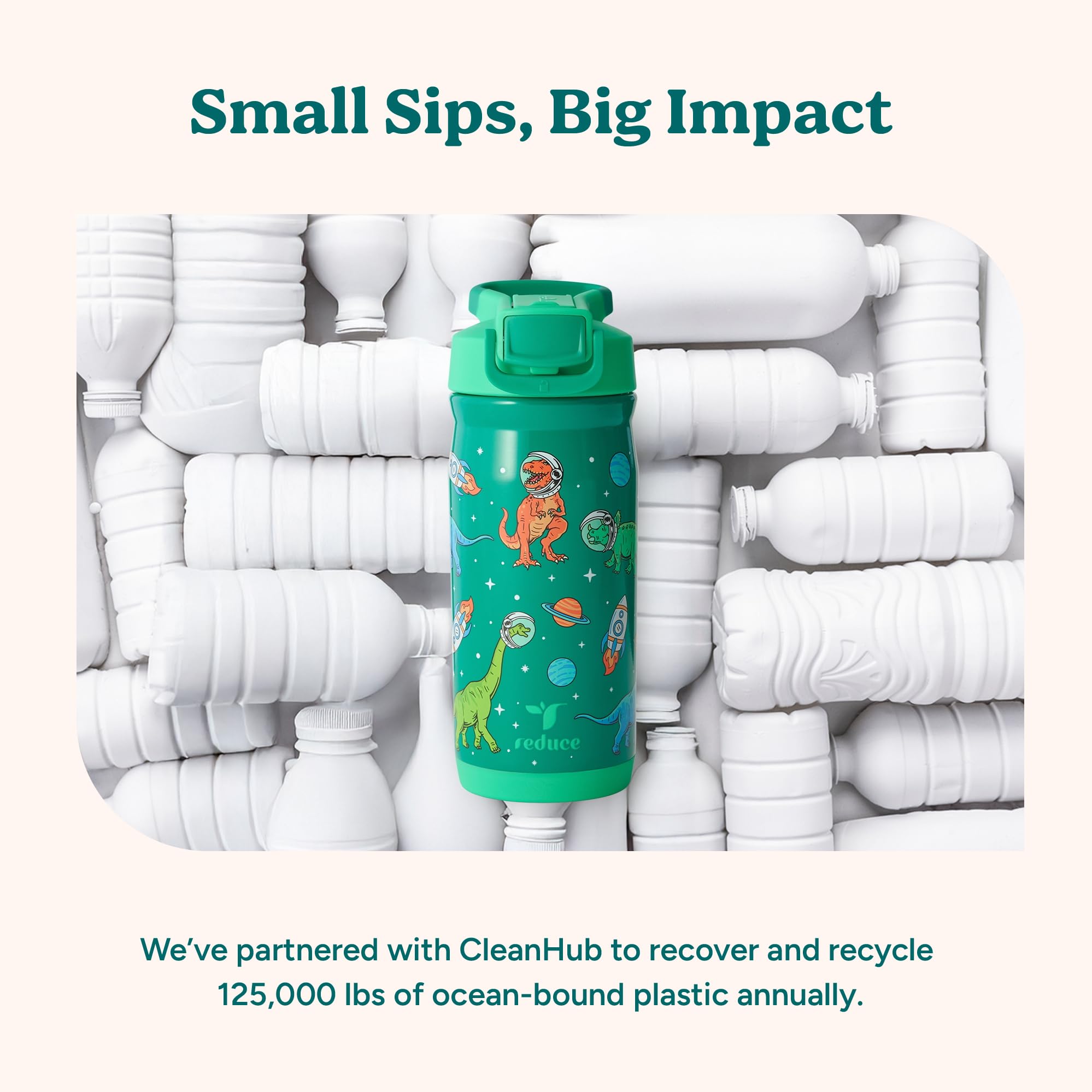 REDUCE Hydrate Pro Kids bottle dishwasher-safe for easy cleaning after play