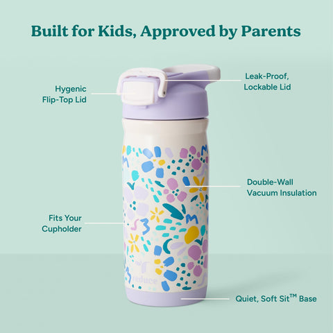 Reduce Hydrate Pro Kids bottle straw-in-use emphasizes spill-proof sipping.