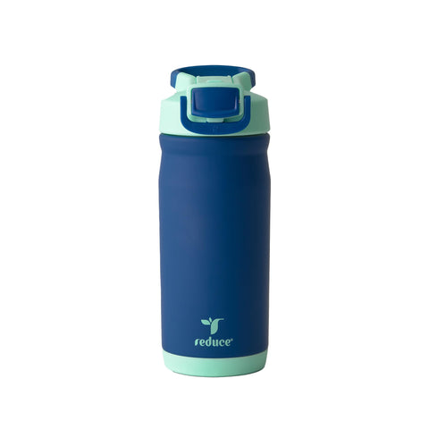 REDUCE Hydrate Pro Kids bottle front view in nautical-mist for reliable hydration on the go.