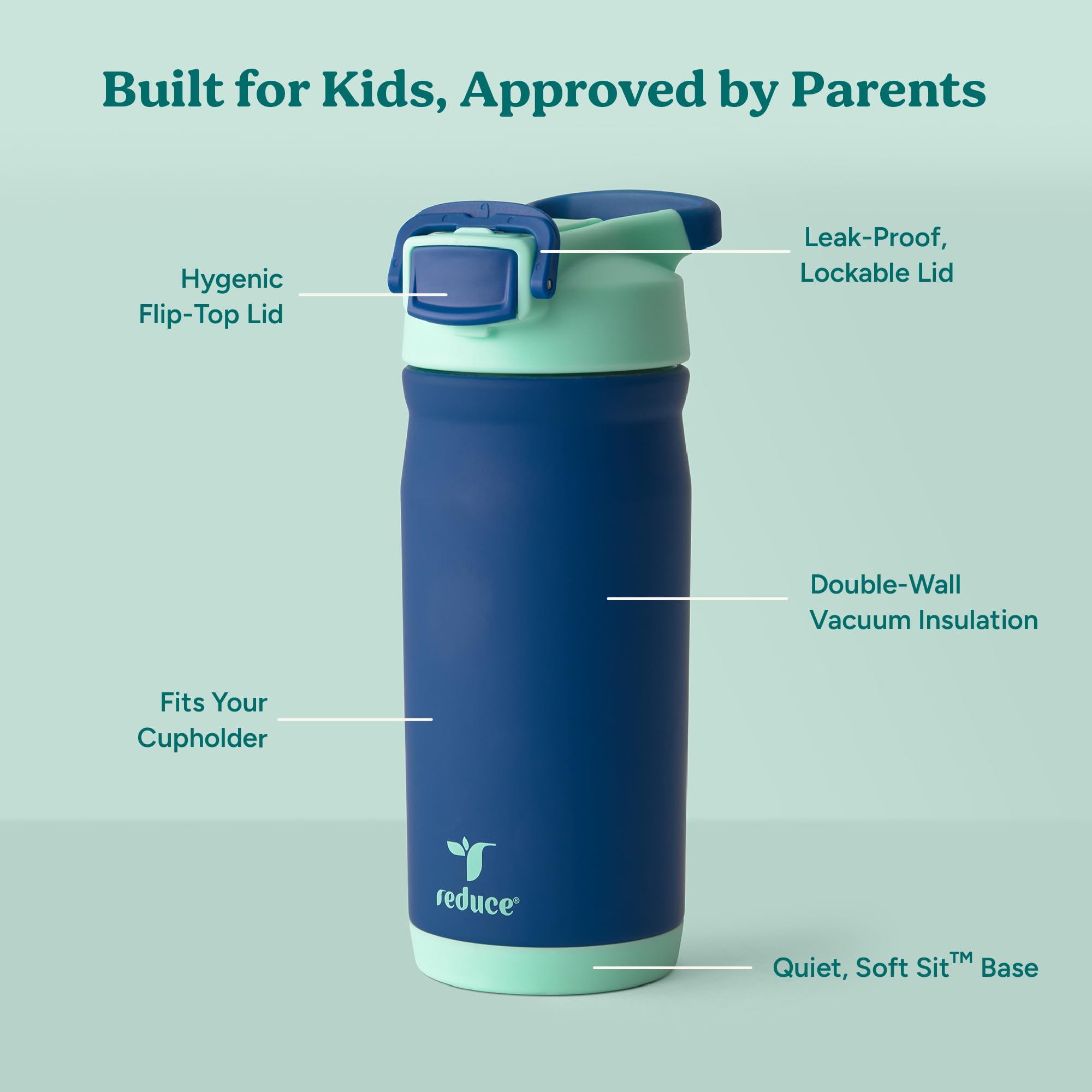 REDUCE Hydrate Pro Kids bottle with straw demonstrates spill-proof confidence during activities.