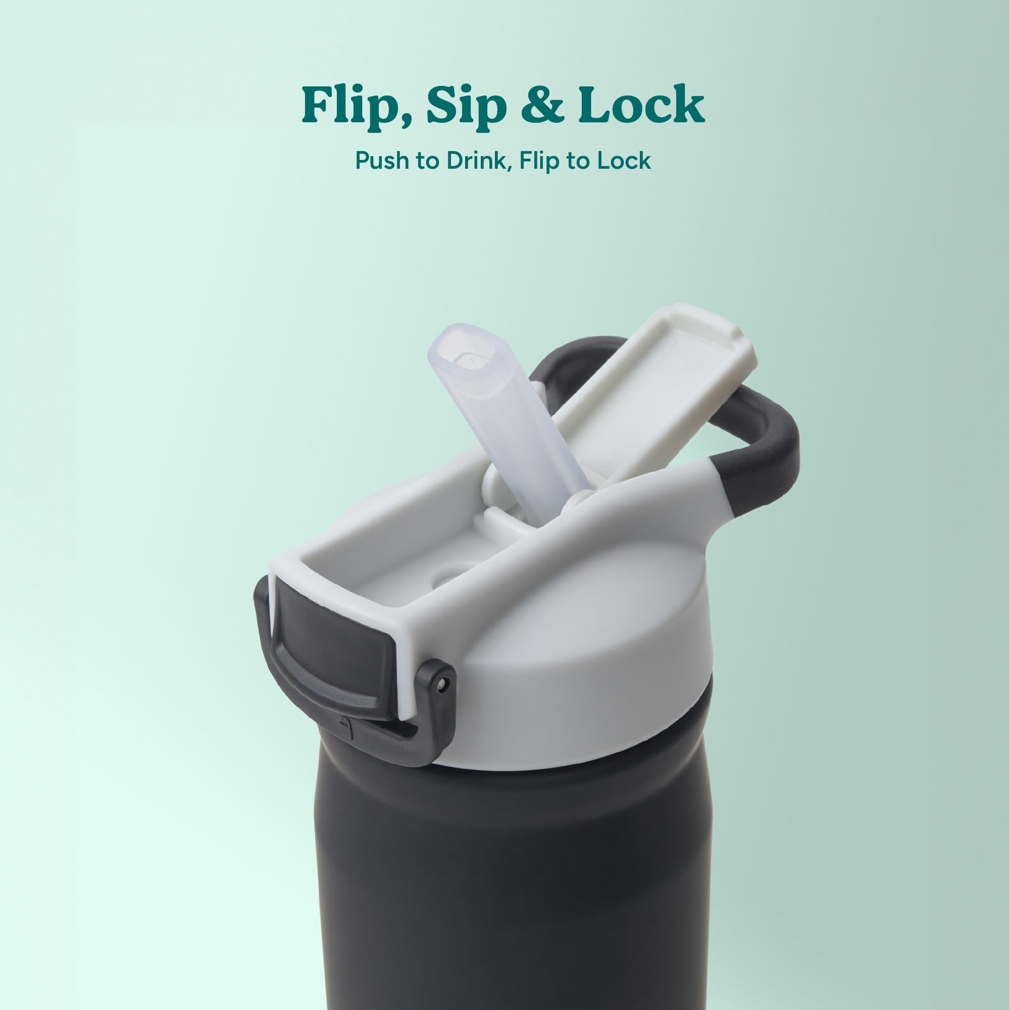 REDUCE Hydrate Pro Kids bottle in-use Moon Rock emphasizes 30-hour cold retention for outings.