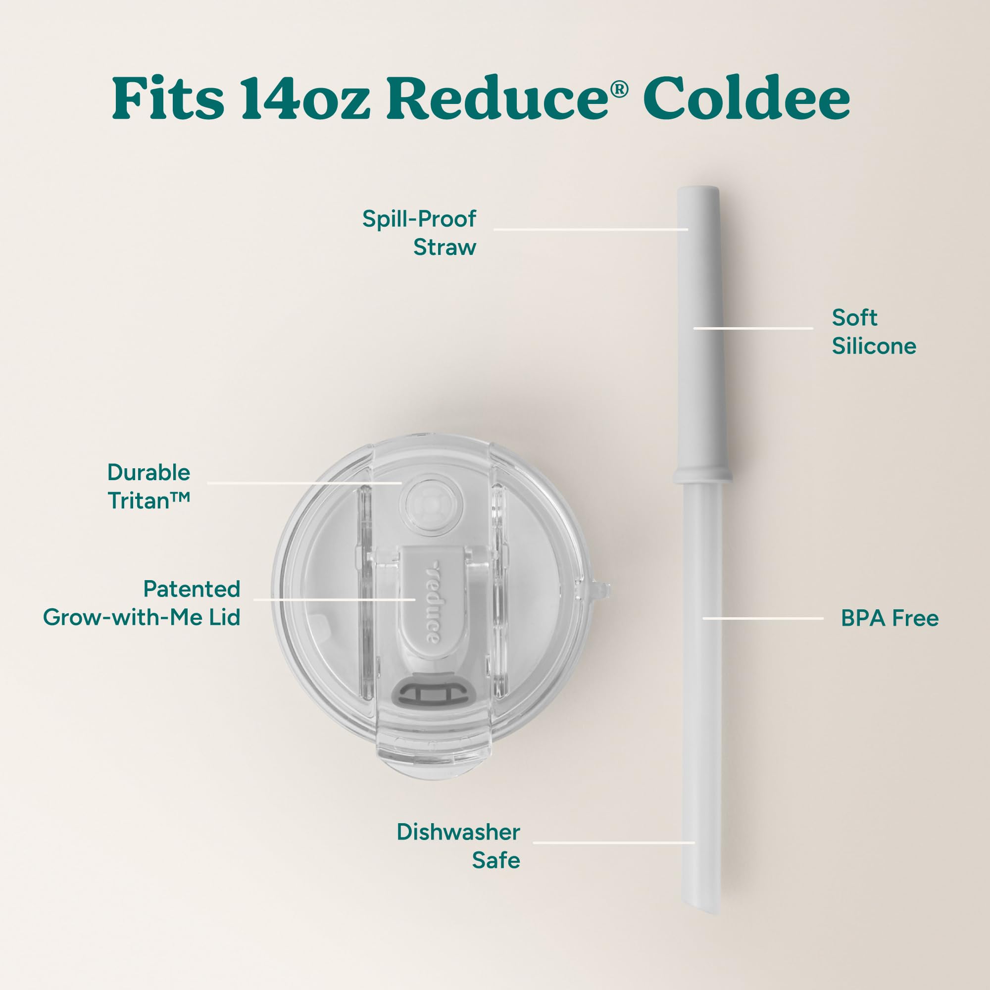 Reusable straw with lock from REDUCE for mess-free sipping