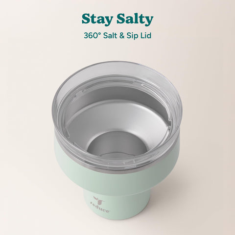 REDUCE Saltini 16oz tumbler with shatterproof construction for outdoor use.