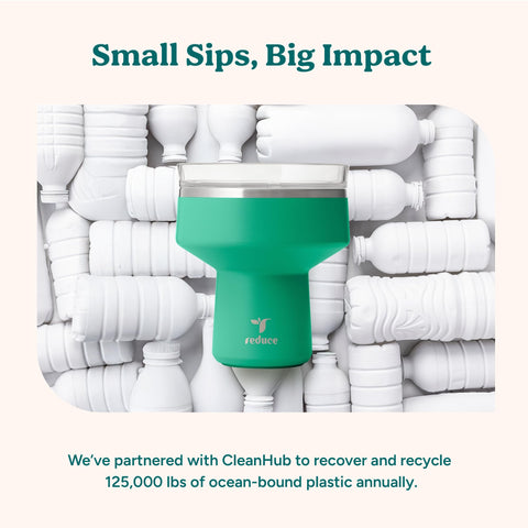 REDUCE Saltini portable tumbler for enjoying beverages anywhere and staying cold.