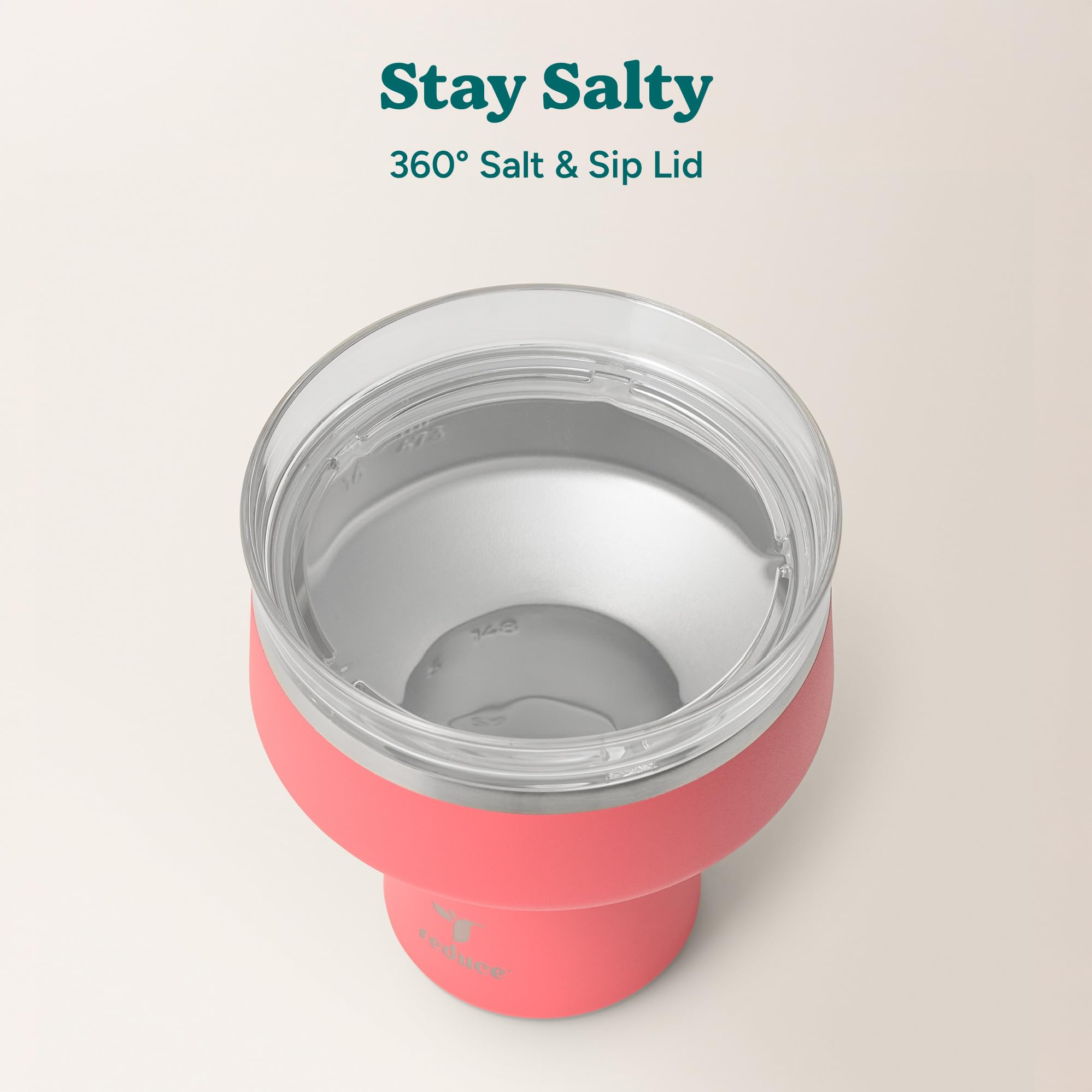 REDUCE Saltini wide-stem grip offers comfortable, steady handling.