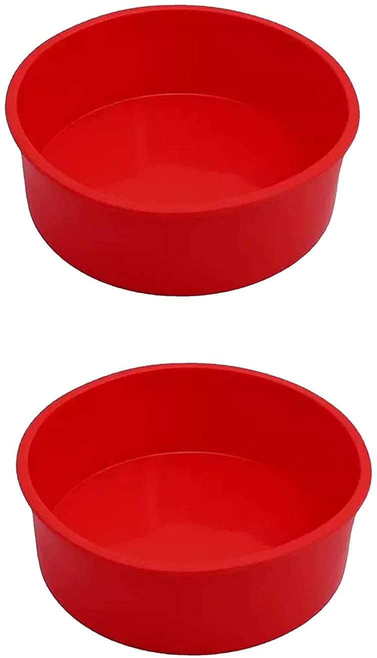 REECAGO 6-inch silicone cake pan – round, non-stick release for effortless baking.
