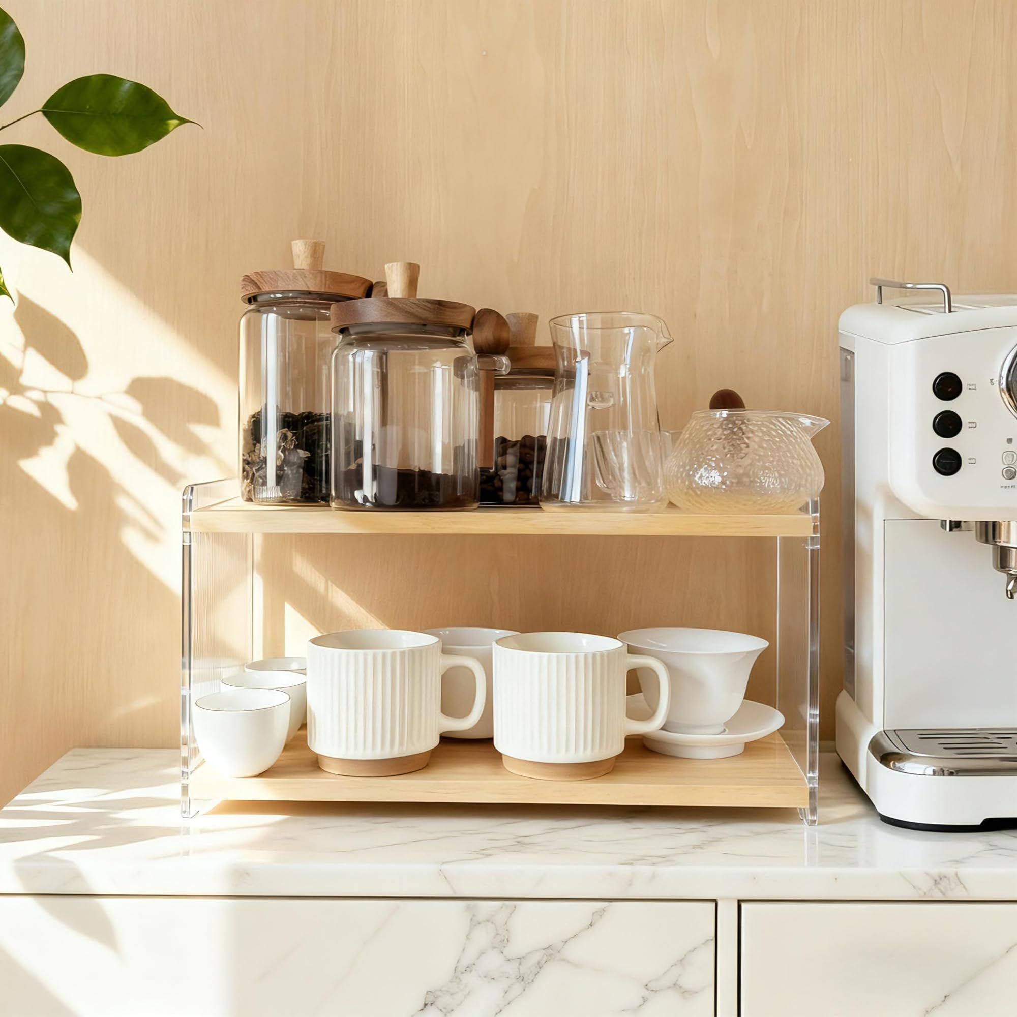 ReeGii organizer stores syrups and tea tins for clutter-free counters.