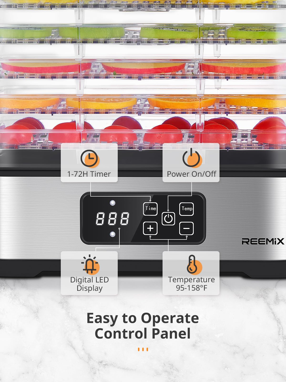 Reemix 360-degree hot air circulation ensures even drying.