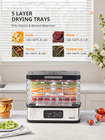 Reemix BPA-free trays removable and dishwasher-safe for fast cleanup.