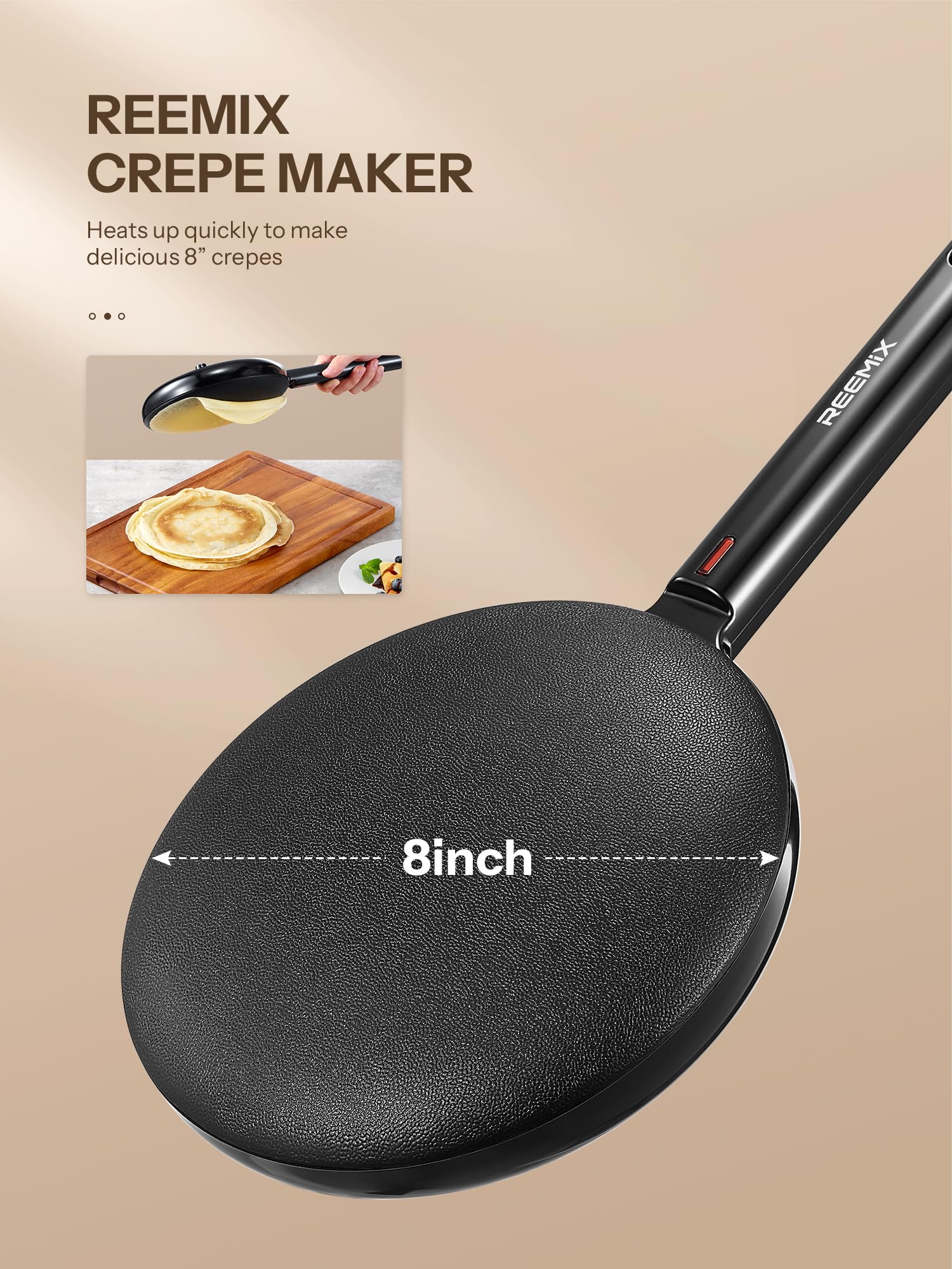 Reemix dipping plate for mess-free batter handling.