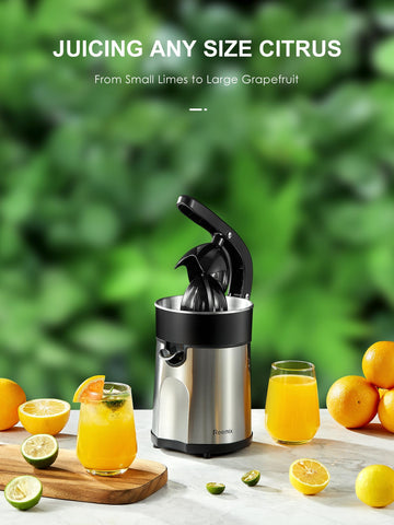 Reemix 85W motor delivers quiet, efficient juicing and minimizes pulp waste.