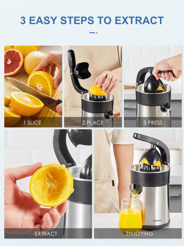 Reemix removable parts make cleaning quick and hassle-free after juicing.