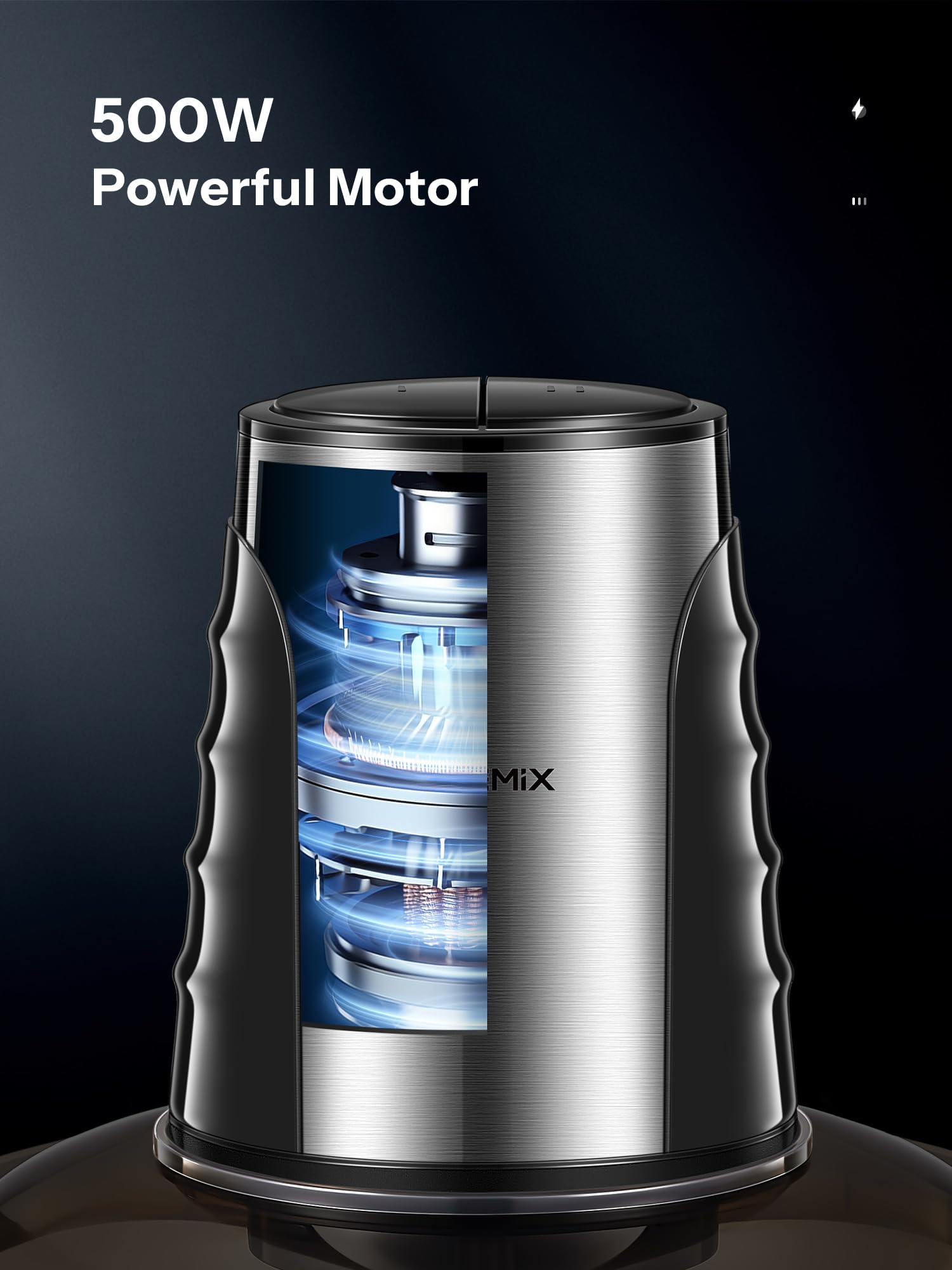 Reemix stainless steel four-blade assembly delivers smooth texture