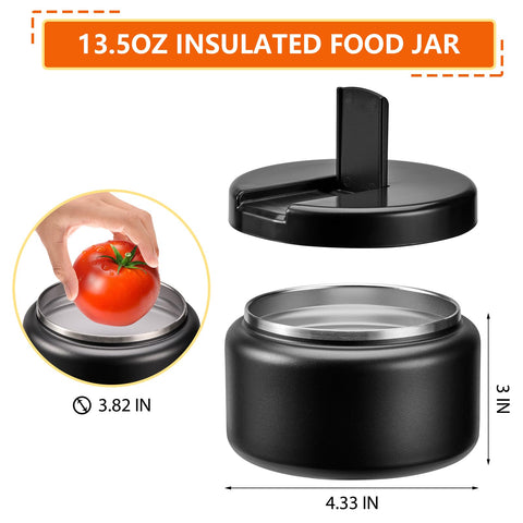 Reeple black stainless steel jar for daily use