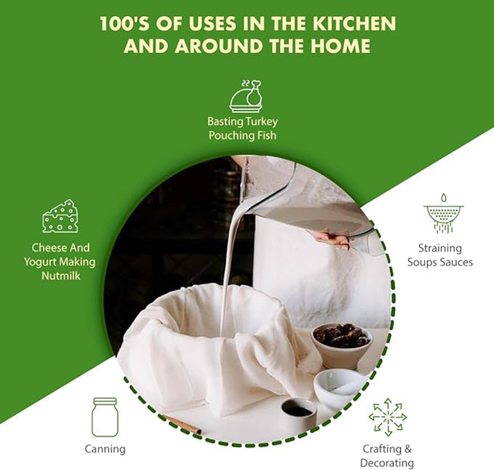 Regency Wraps 100% cotton cheesecloth natural unbleached for safe food handling