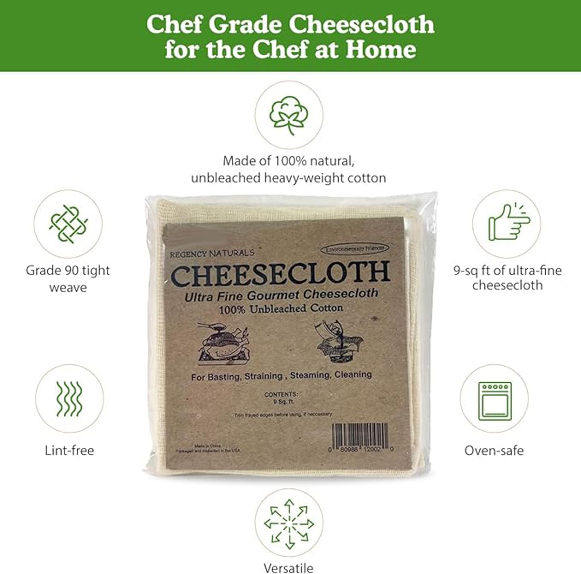 Regency Wraps cheesecloth supports cheesemaking yogurt and nut milks at home