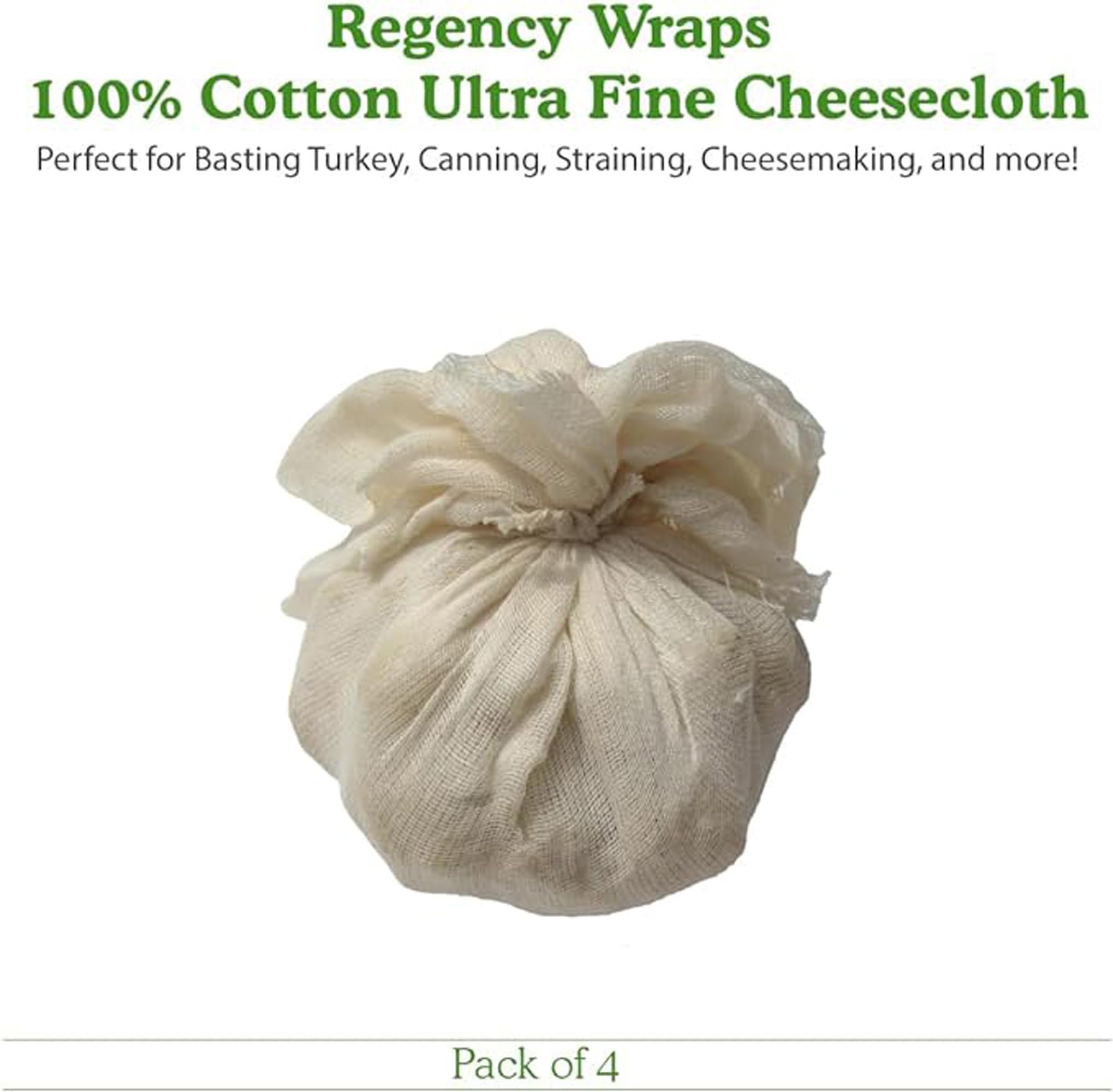 Regency Wraps oven-safe cheesecloth doubles as lint-free cleaning cloth