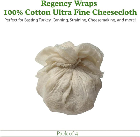 Regency Wraps oven-safe cheesecloth doubles as lint-free cleaning cloth