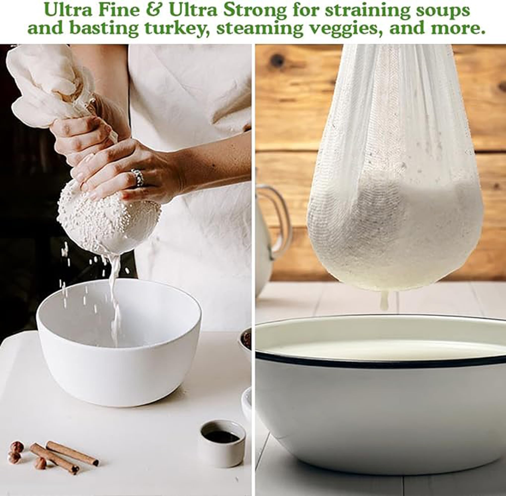 Regency Wraps tight-weave cheesecloth ideal for straining sauces and stocks