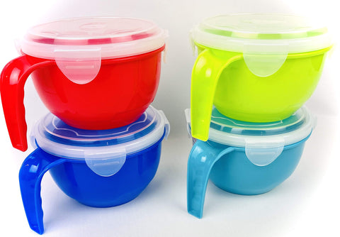 Regent Soup Bowl Set in four colors for organized, stylish dorm or office meals.