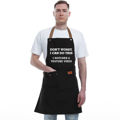 REHAVE BBQ apron fabric close-up highlights lightweight water-resistant blend.