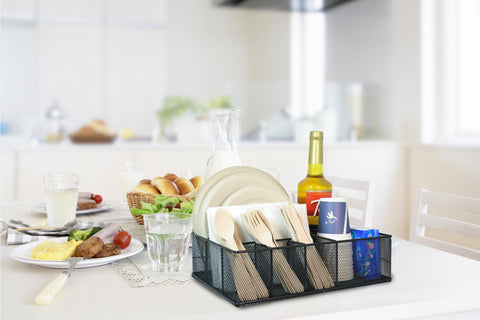 Rehuei silverware holder with six compartments offers easy access to utensils