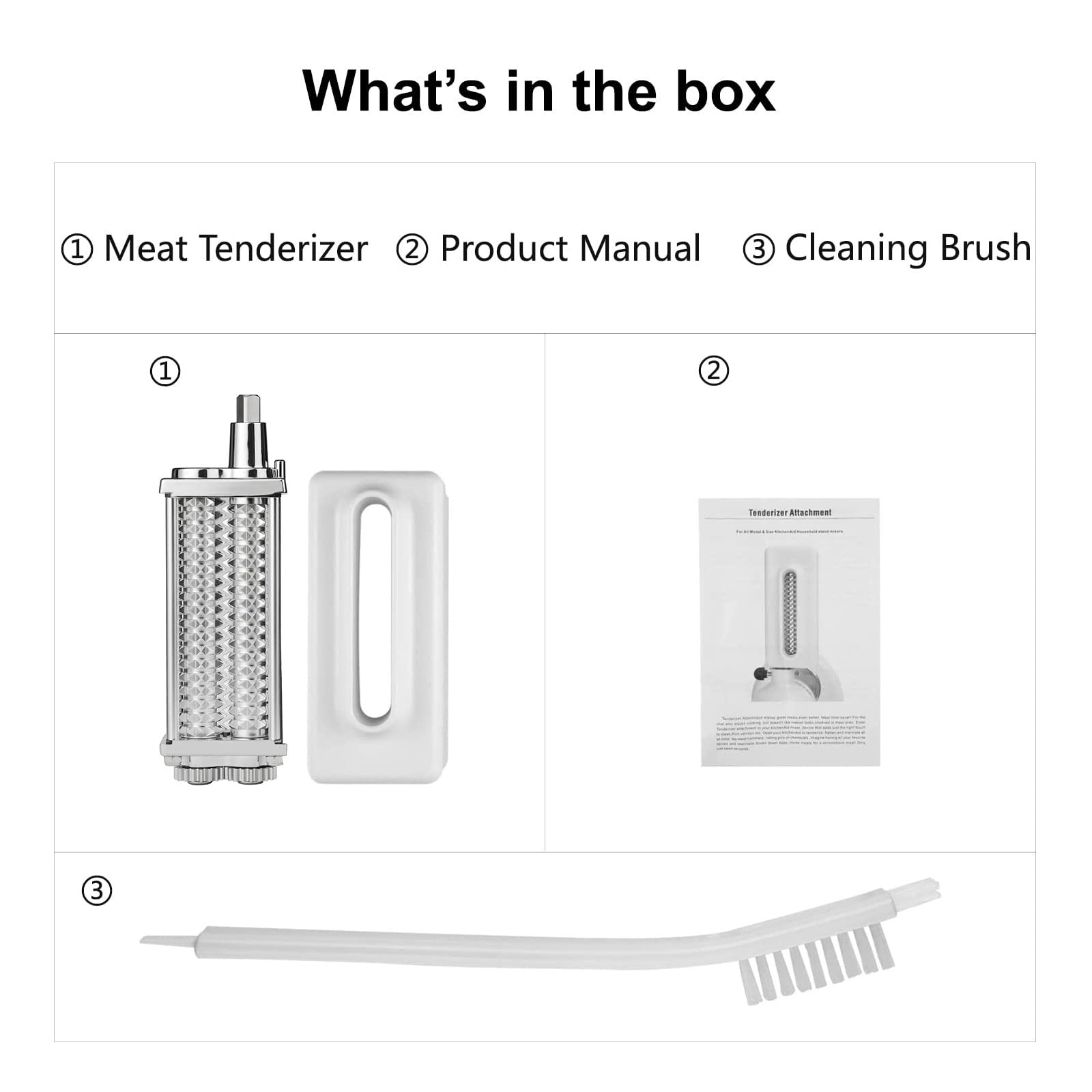 Reikame meat tenderizer parts shown for thorough, safe cleaning.