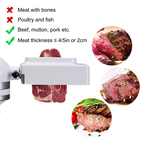 Reikame tenderizer handles thick meat up to 4/5 inch for even results.