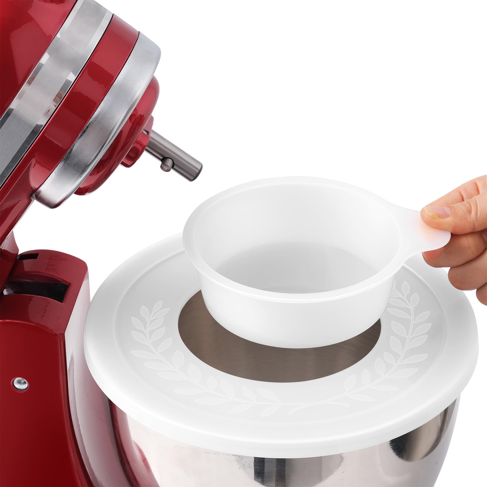 Reikame mixer bowl cover on tilt-head 4.5-5 qt preventing splashes.