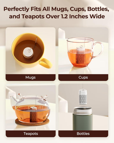 Reinmoson threaded lid keeps leaves secure during brew for mess-free pouring