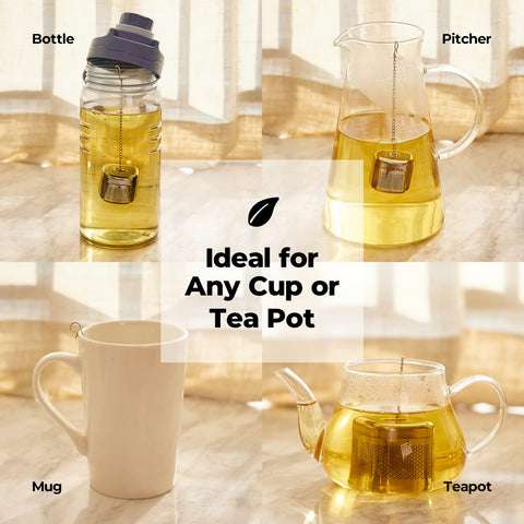 Reinmoson push-on lid provides secure brewing without messy twist lids.