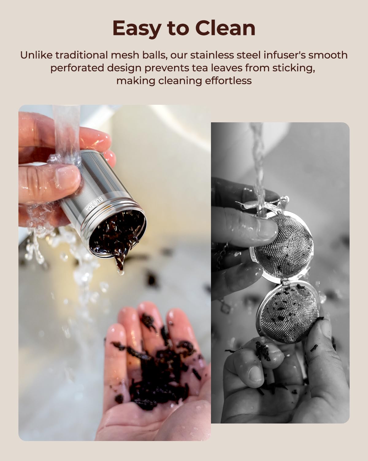 Reinmoson tea strainer with saucers keeps brewing mess-free