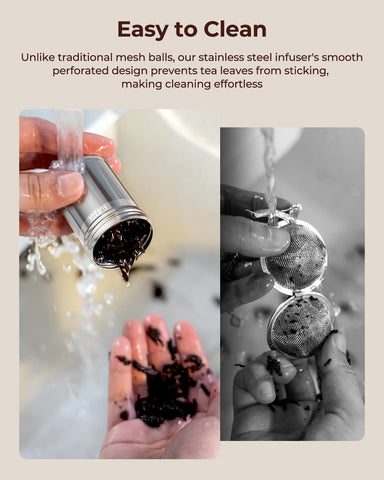 Reinmoson tea strainer with saucers keeps brewing mess-free