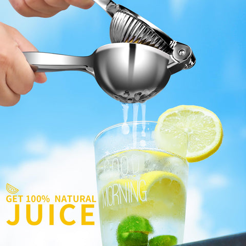 Rekix durable metal citrus squeezer highlights sturdy construction.