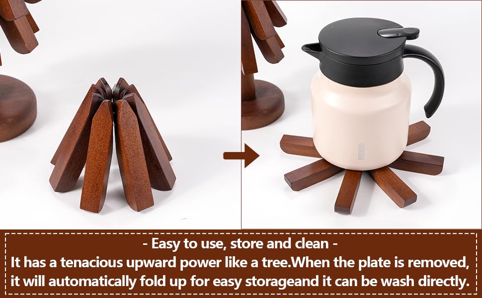REKMO AMOY LANGYE trivets-tree-set-3-easy-clean wipes clean quickly after use.