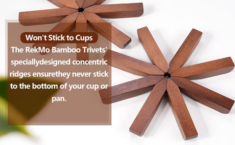 REKMO AMOY LANGYE trivets-tree-set-3-elegant-natural-tone enhances kitchen ambiance while cooking.
