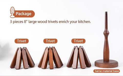 REKMO AMOY LANGYE trivets-tree-set-3-kitchen-decor adds natural elegance to any table.