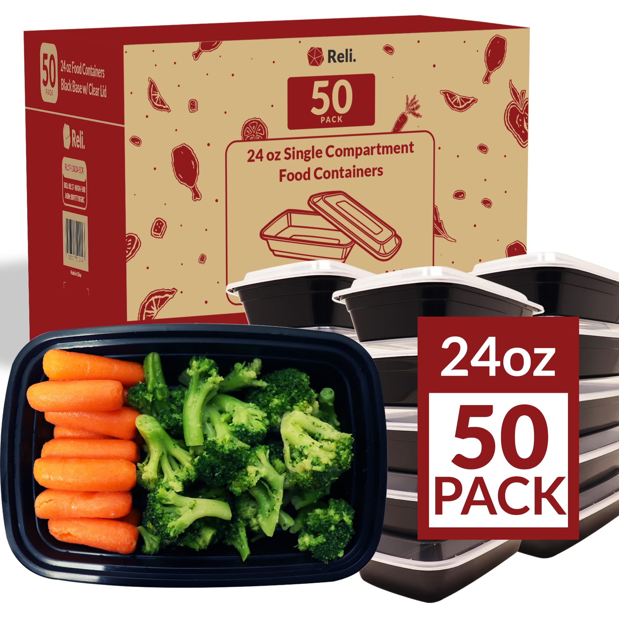 Reli 24oz meal prep container base shows sturdy construction for daily use.
