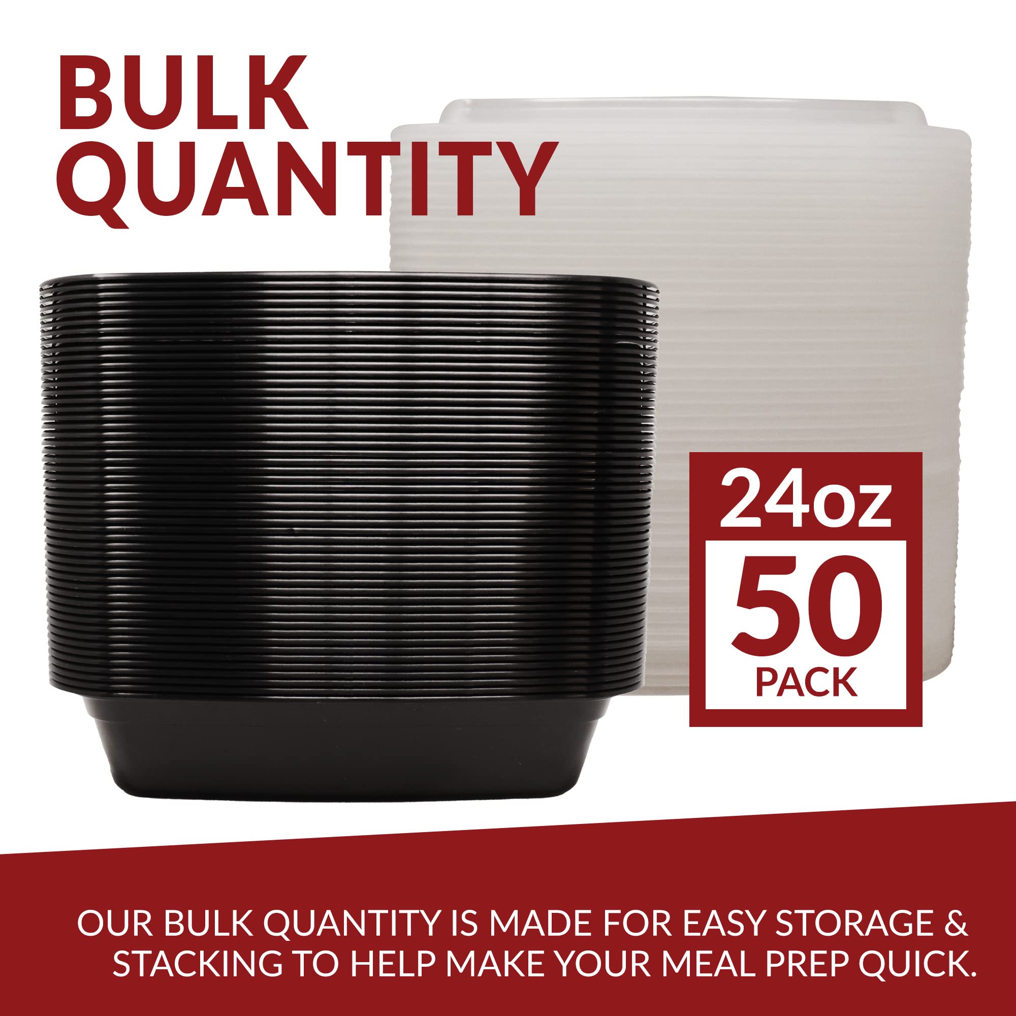 Reli 24oz meal prep container is microwave-safe for quick reheating.