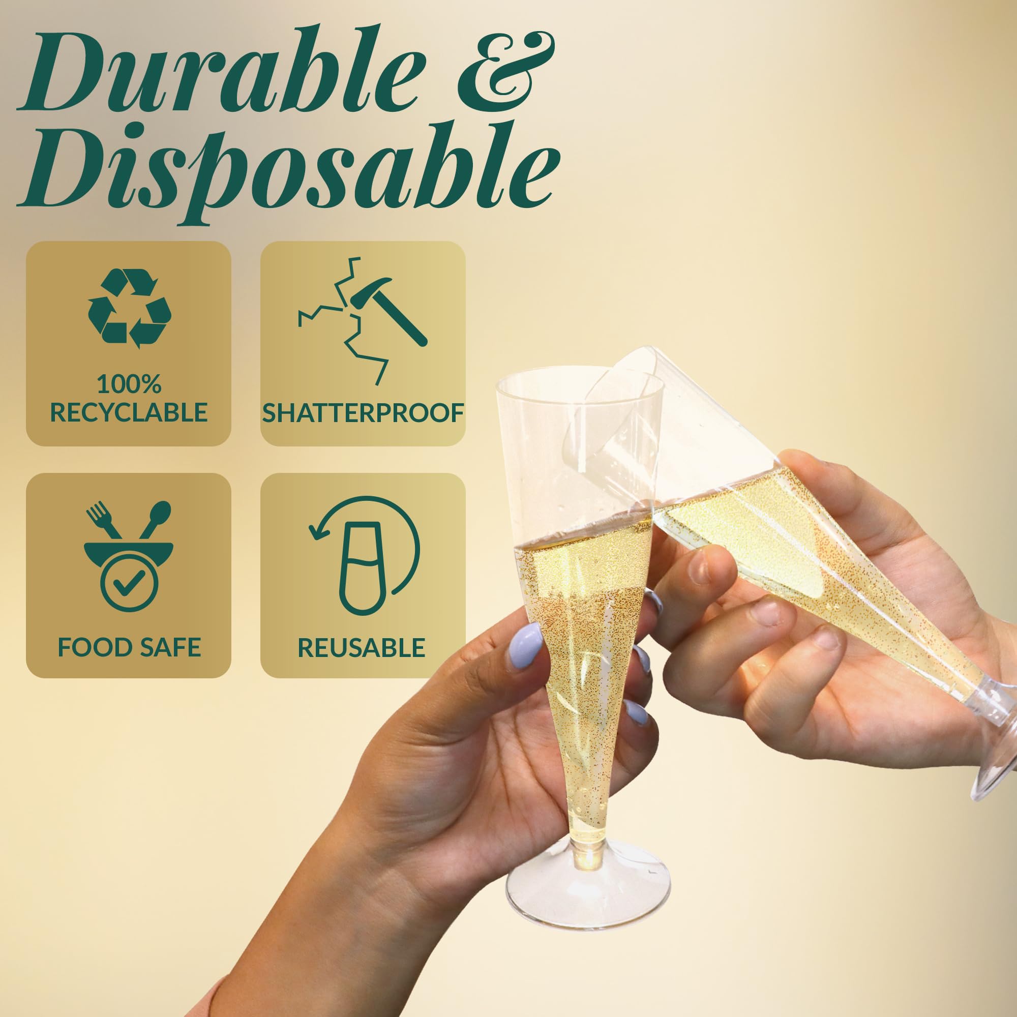 Reli bulk party drinkware flutes 100-pack streamlines event setup