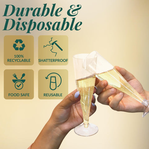 Reli bulk party drinkware flutes 100-pack streamlines event setup