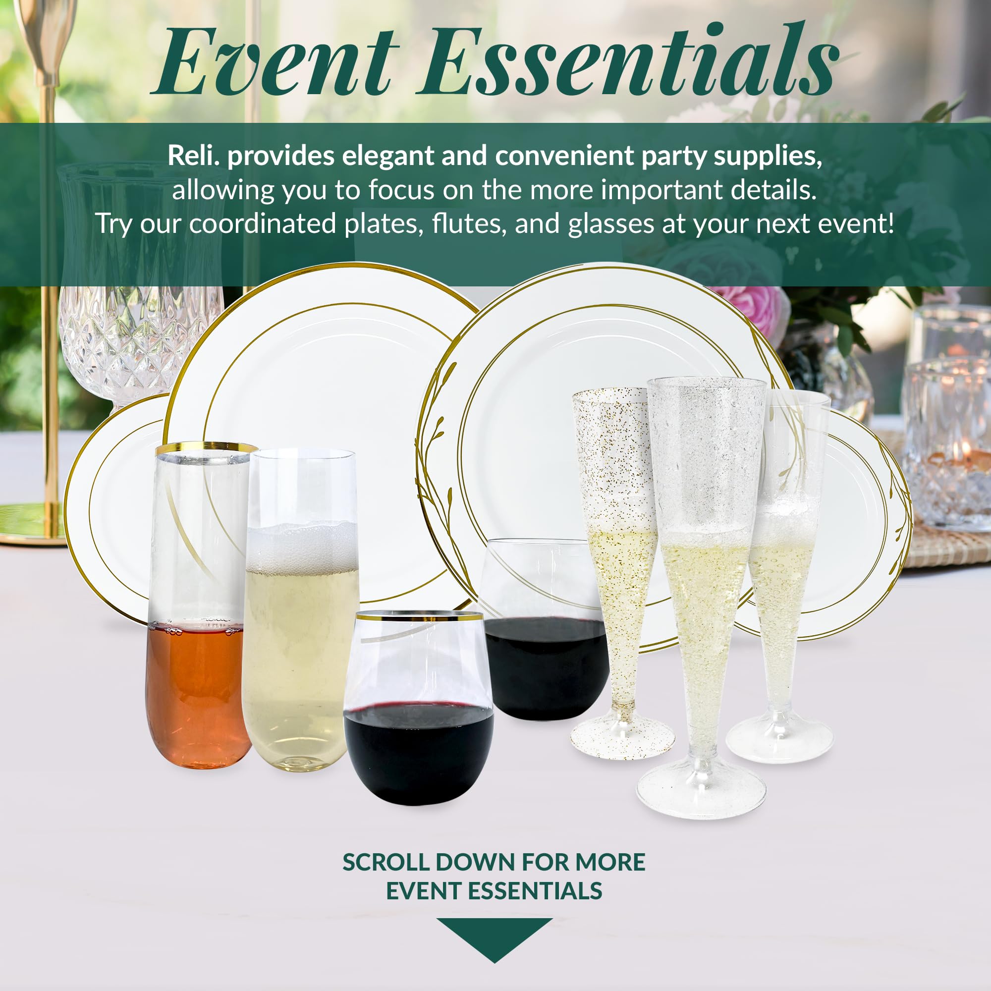 Reli champagne flutes ideal for weddings and vibrant parties