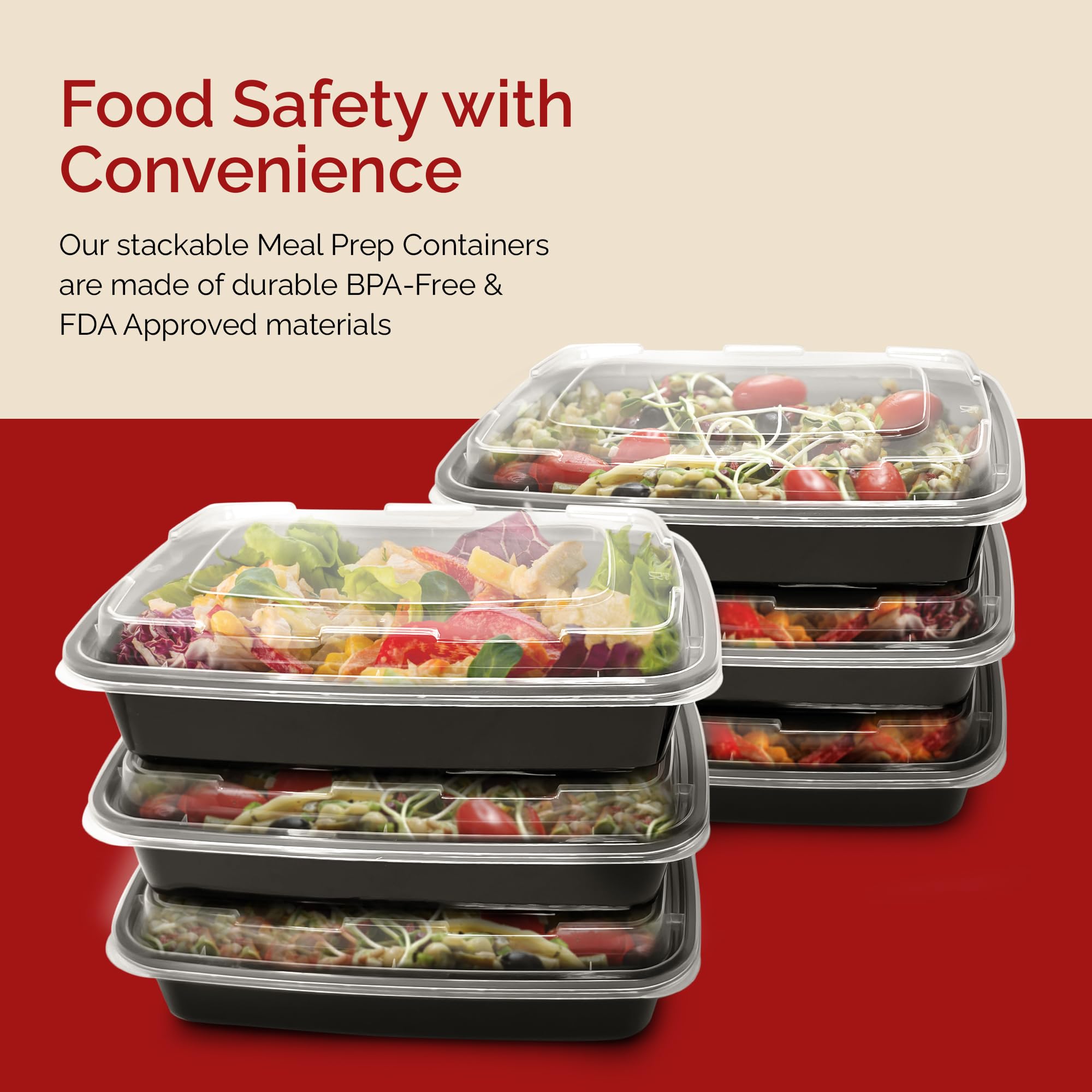 Reli 25-pack meal prep containers for bulk planning