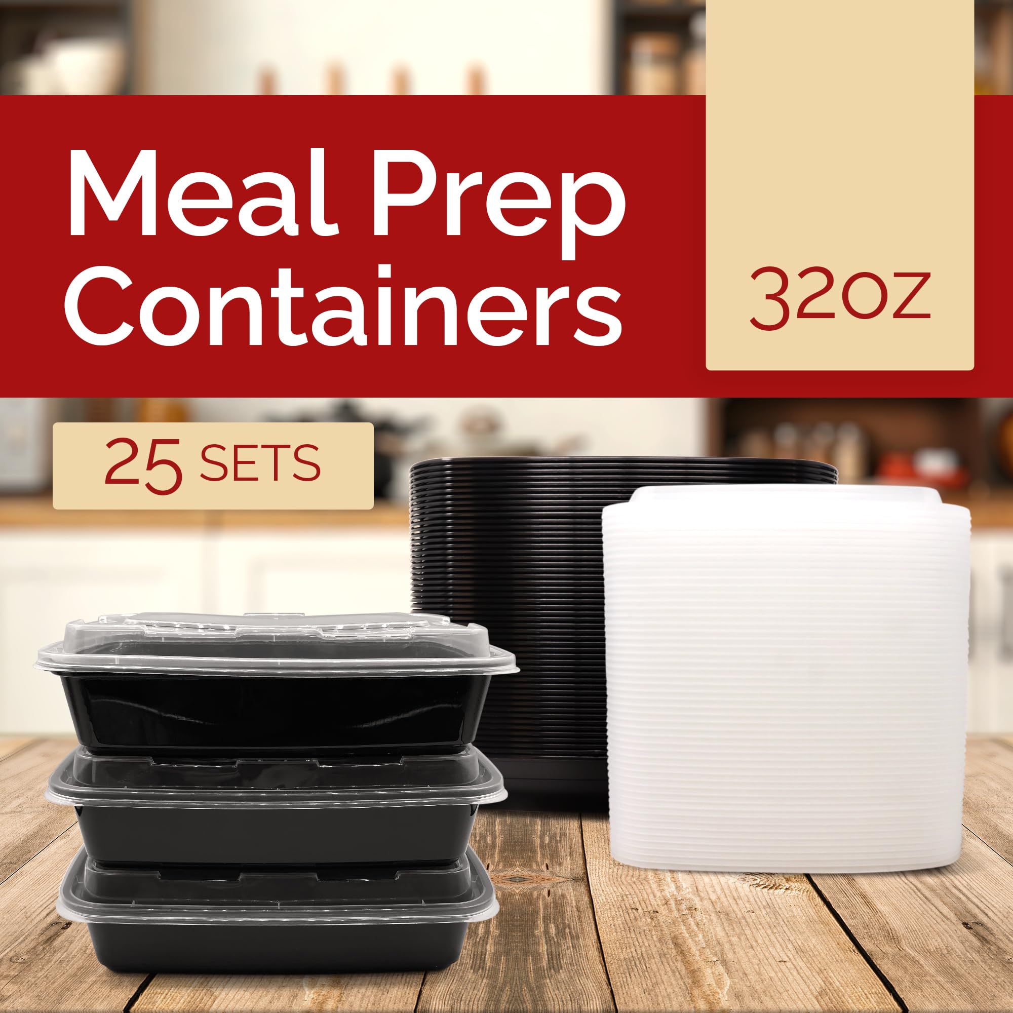 Reli meal prep 32oz stackable containers saving space in your fridge