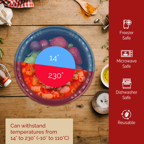 Reli meal prep bowl with clear lid for quick viewing