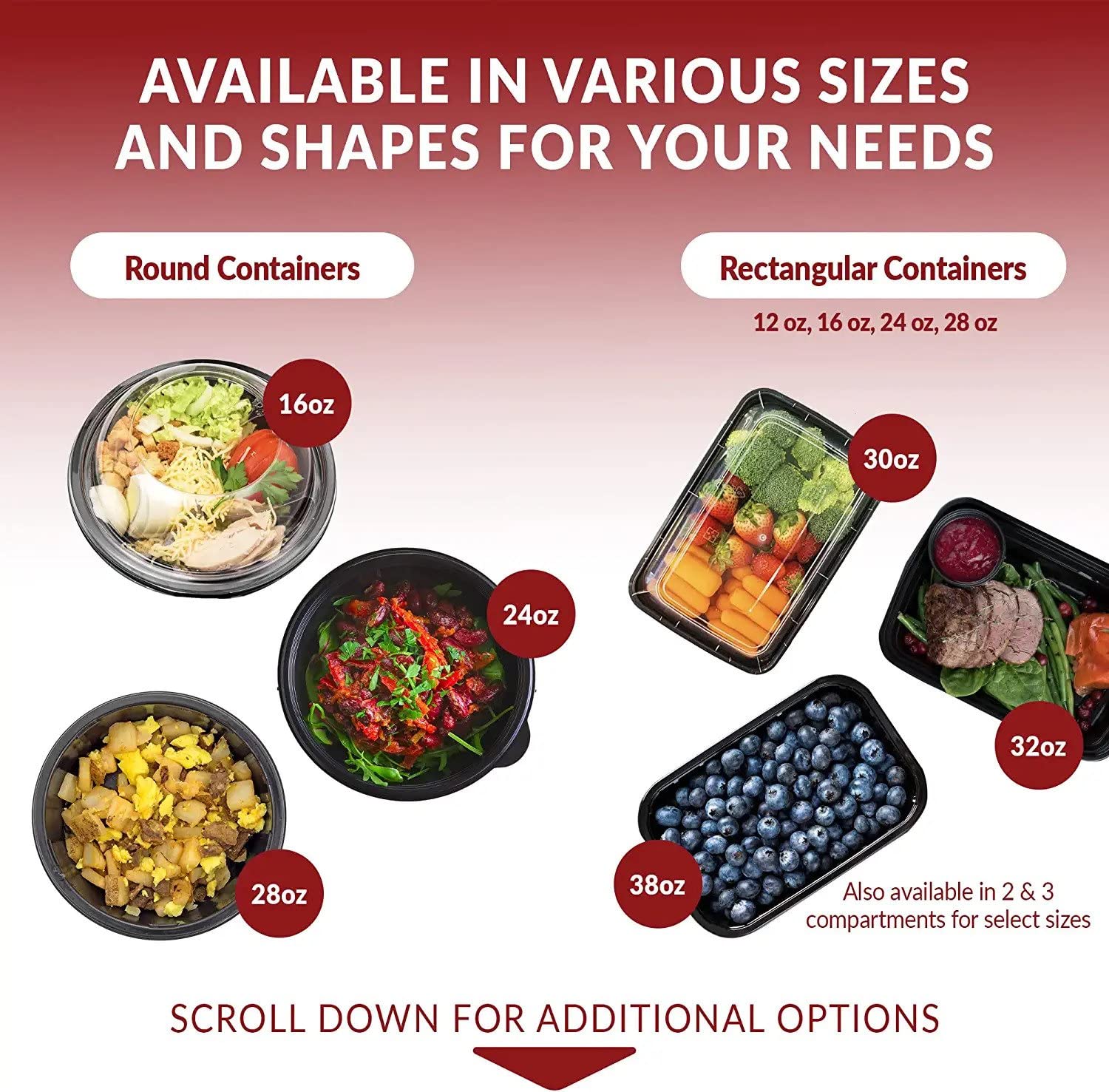 Reli 16 oz bowls designed for convenient portioning.