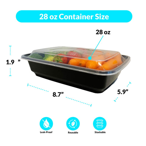 Reli microwave-safe 28oz container for quick reheating and ready-made meals.