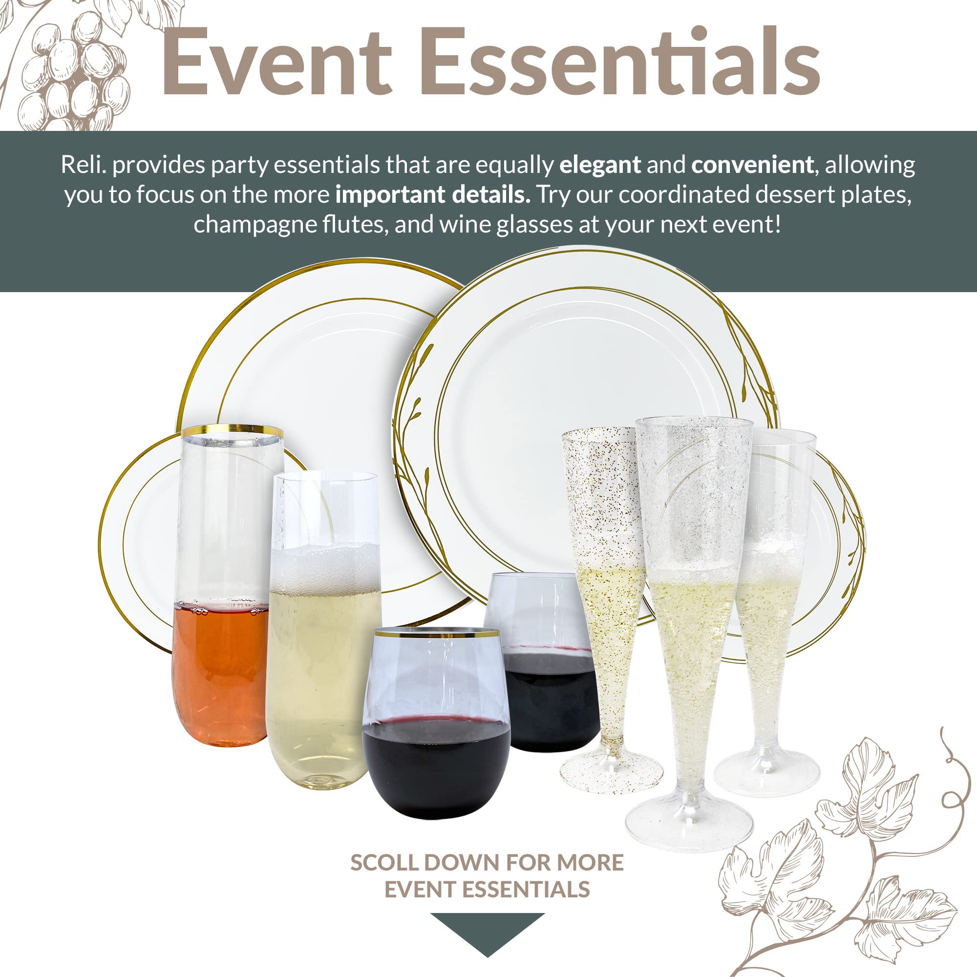 Mimosa service with Reli flutes enables easy setup and cleanup