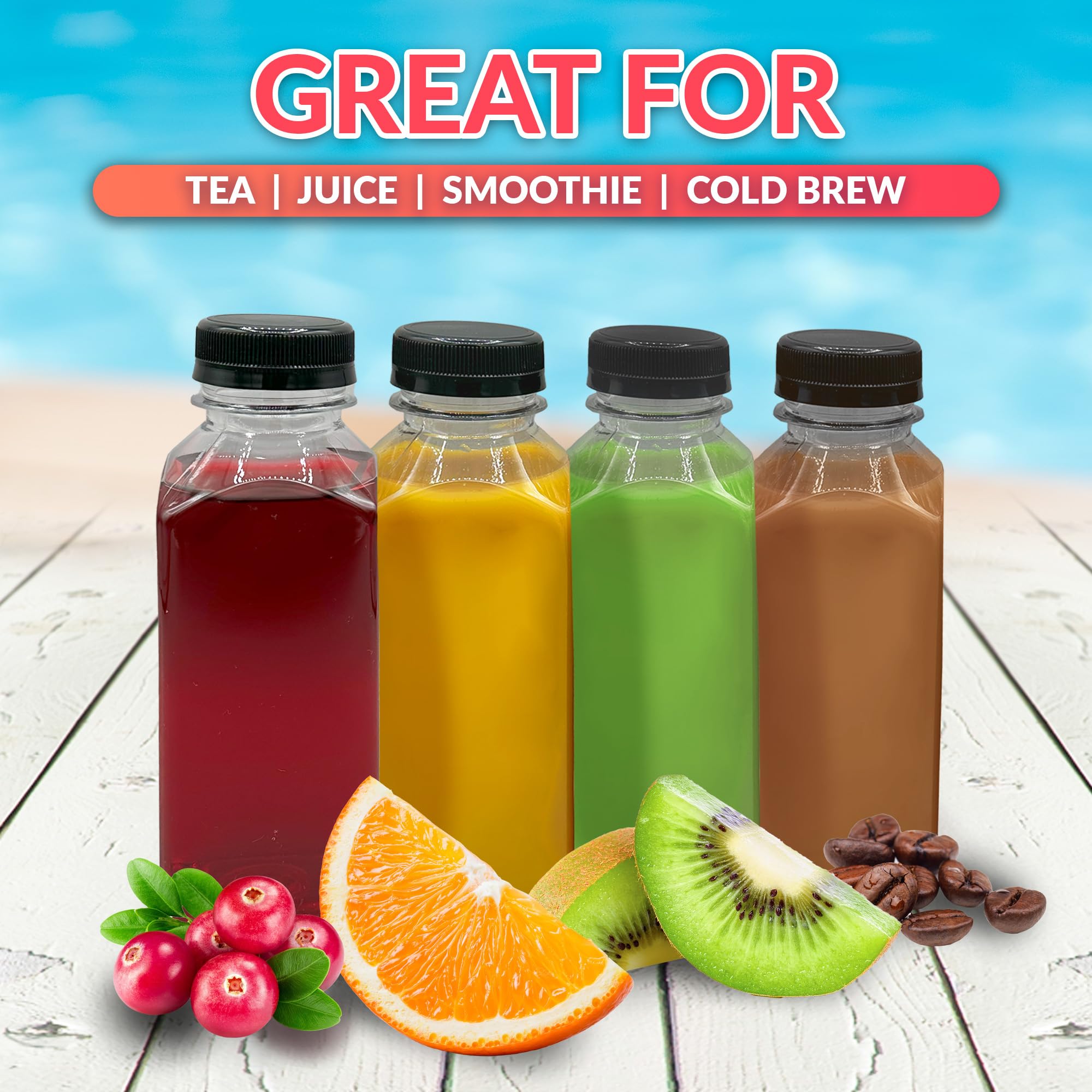 Reli pack of 15 bottles ideal for batch juicing and on-the-go use